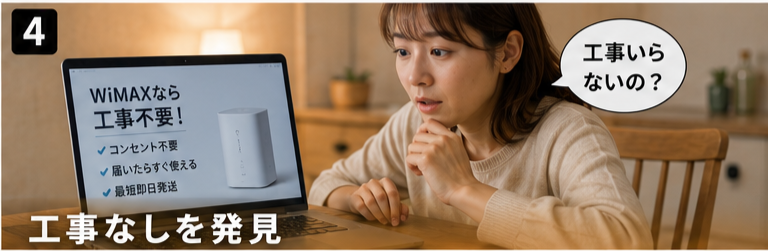 工事なしを発見