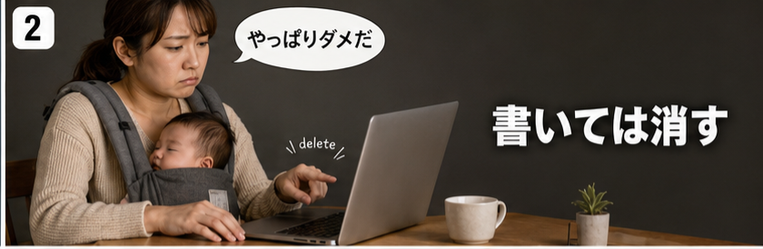 書いては消す