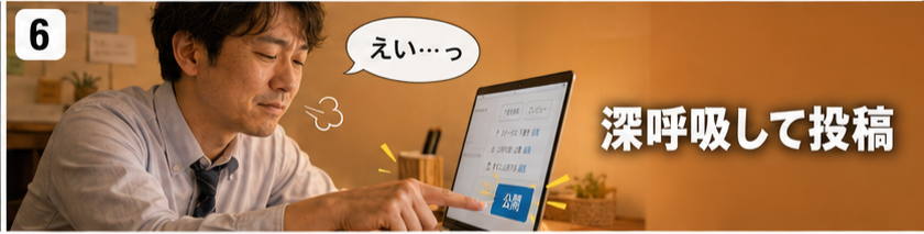深呼吸して投稿
